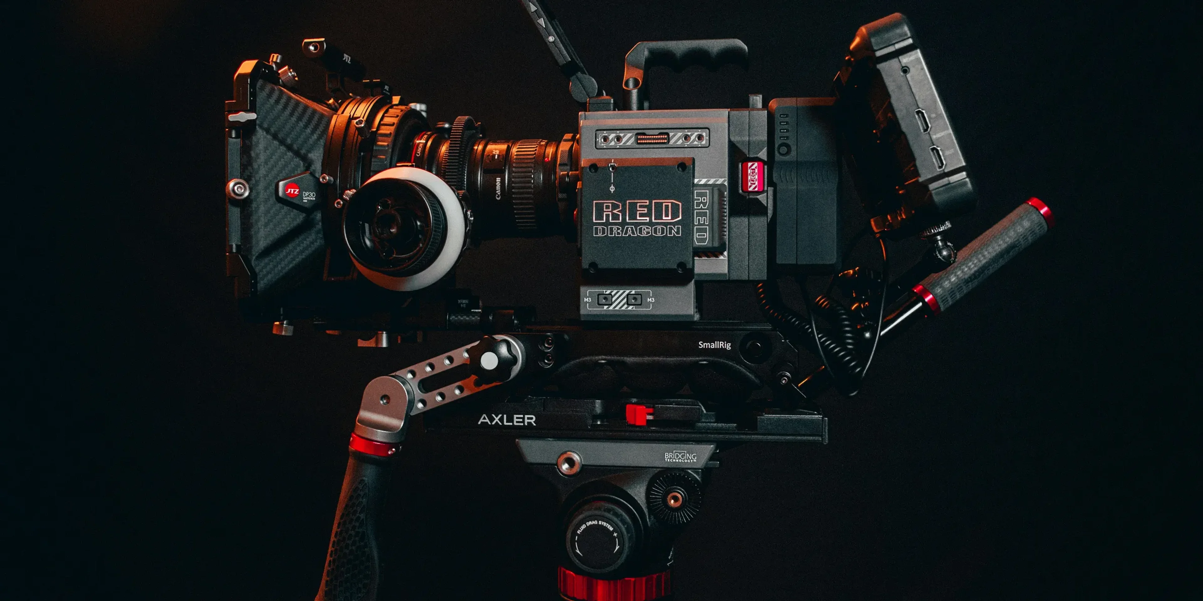 black and red video camera