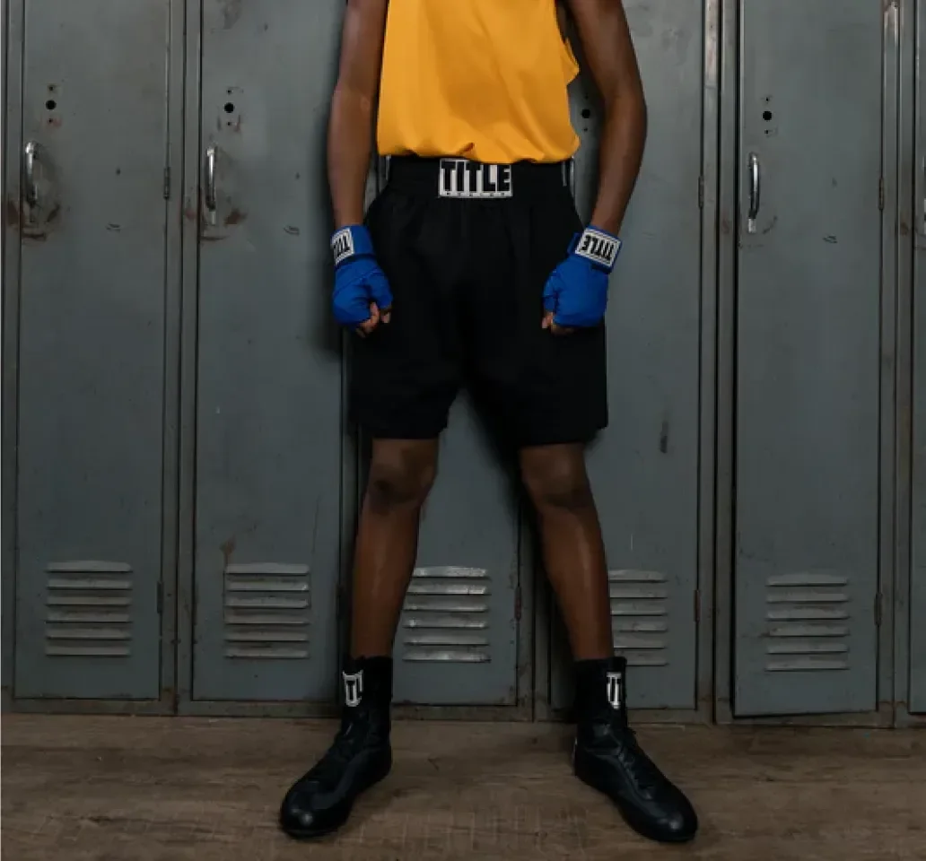 Boxing imagery featuring Speed-Flex Encore Mid-Top Shoes