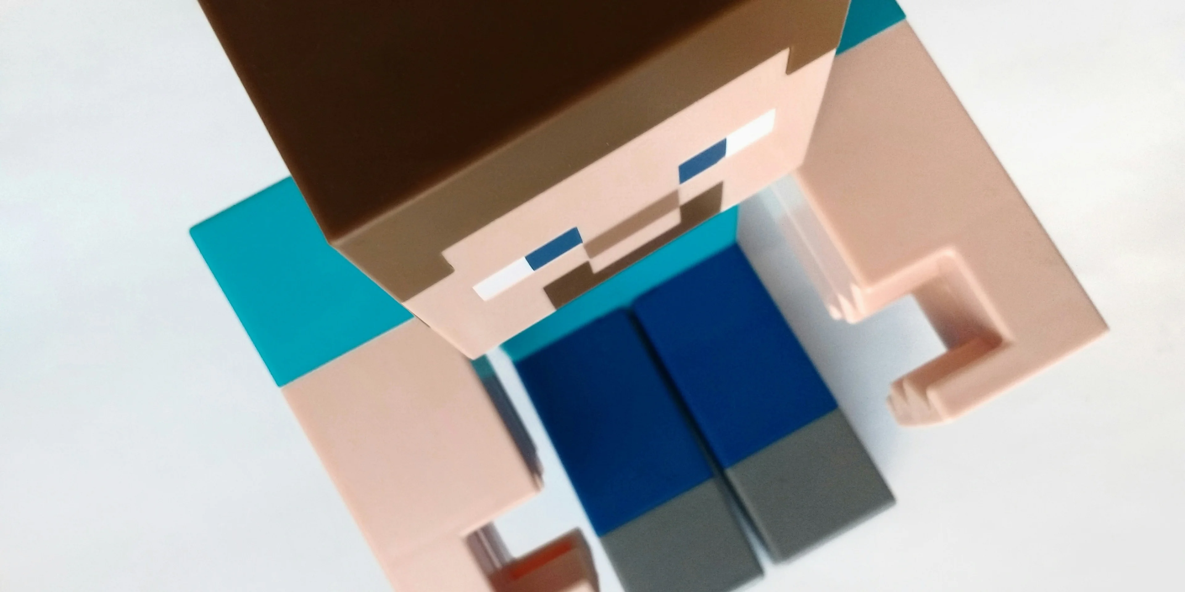 Minecraft Steve toy.