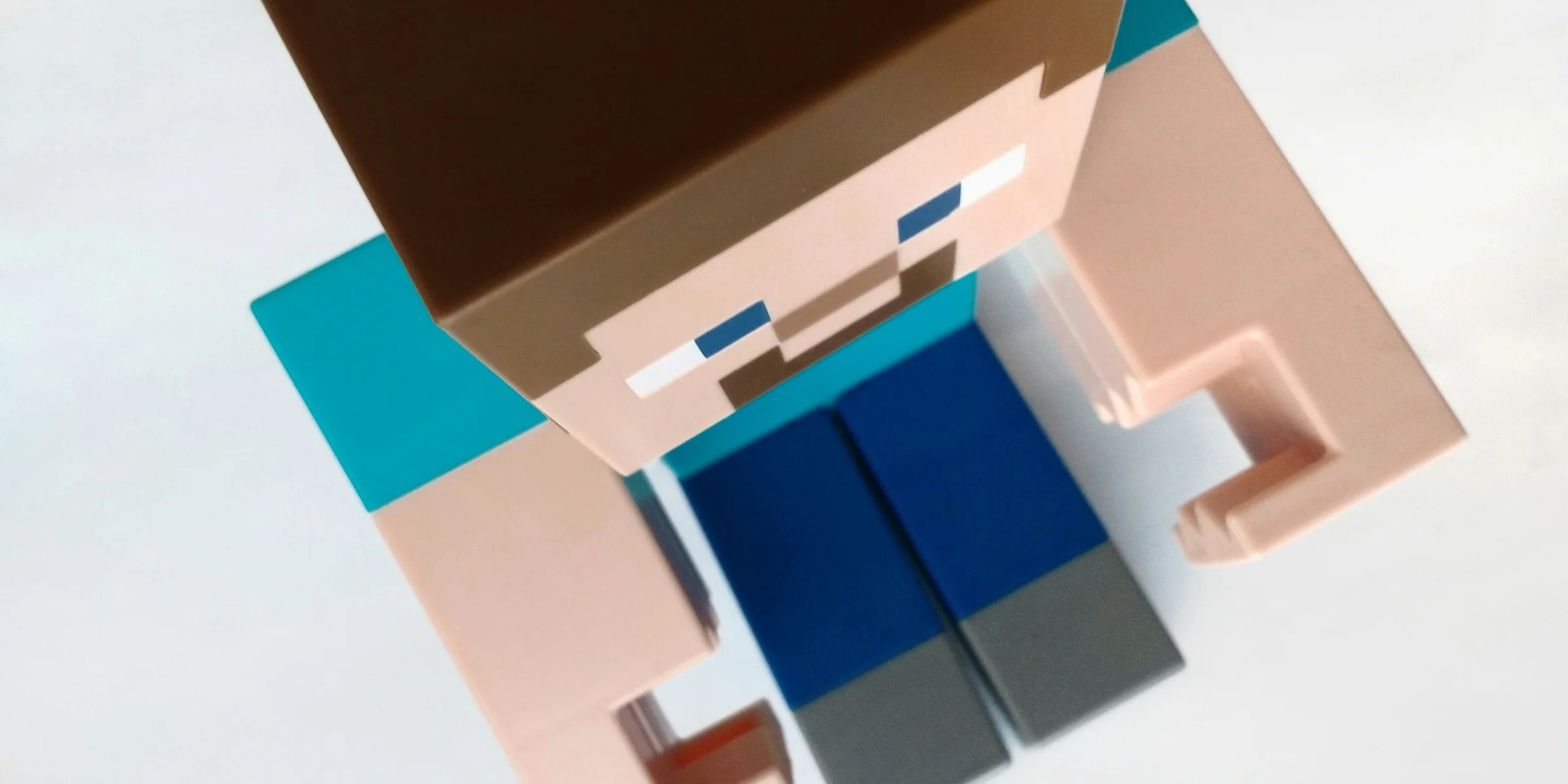 Minecraft Steve toy.