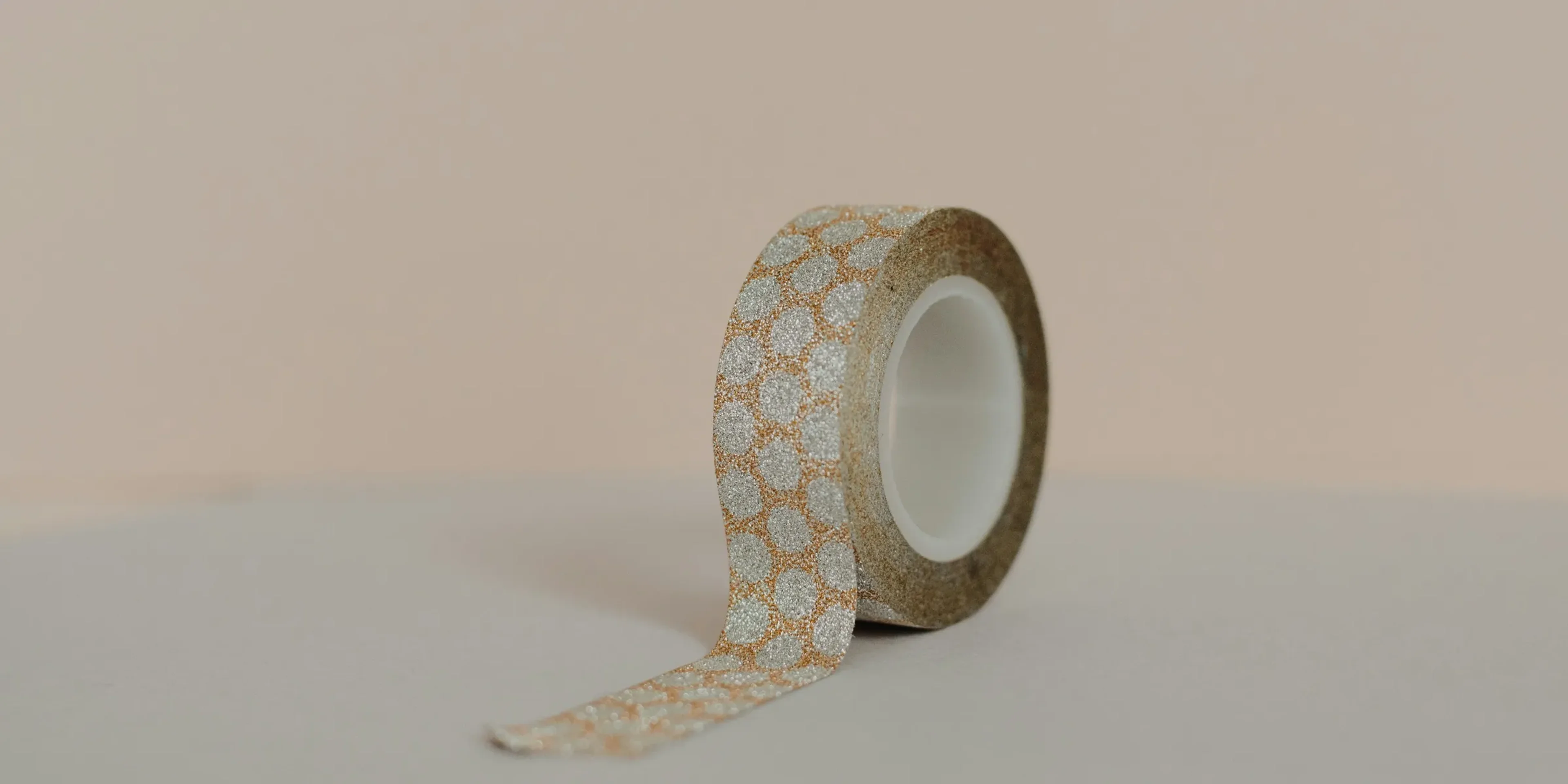 orange and gray floral tape