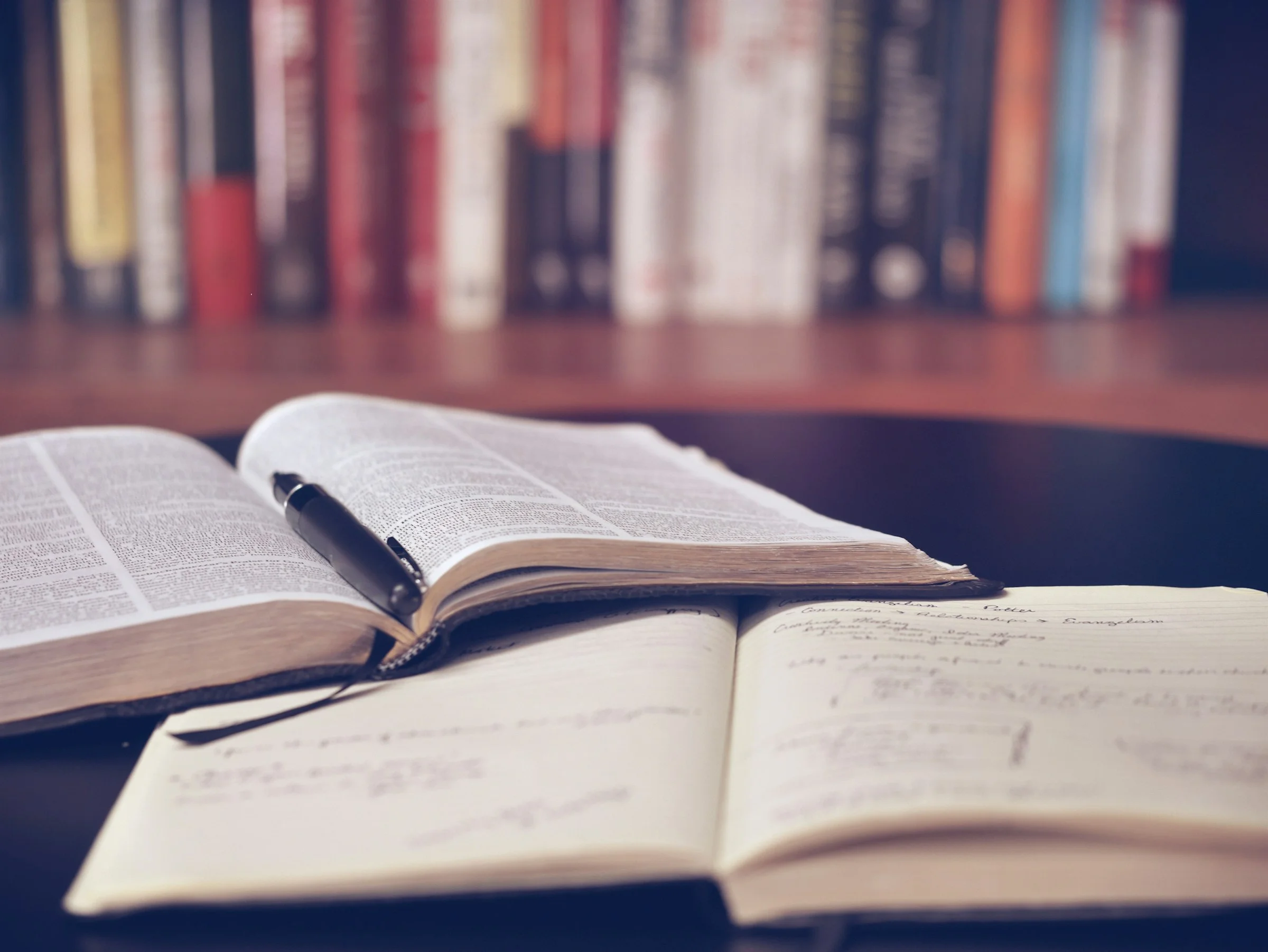 Notebook and study materials