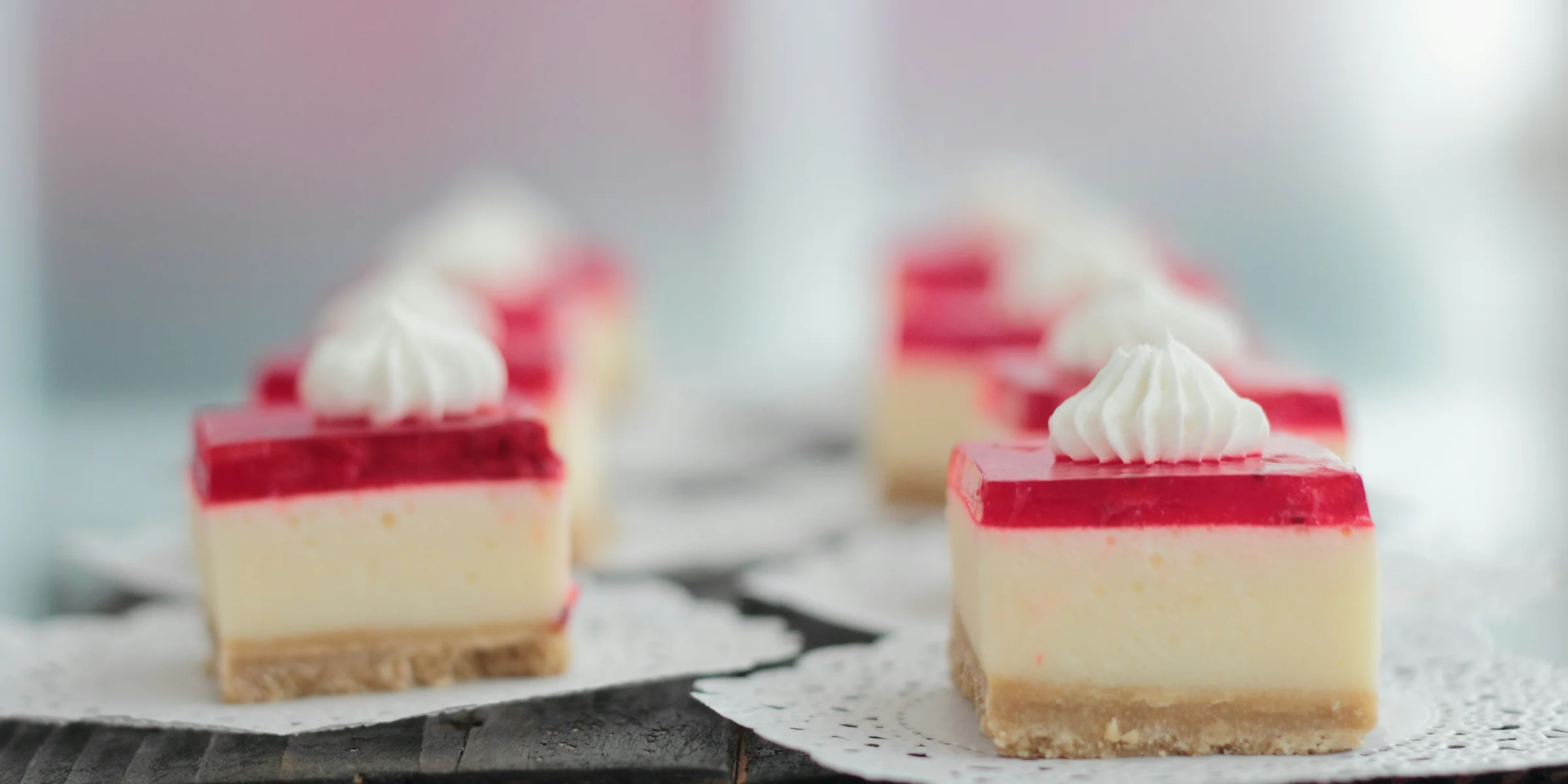 variety of cakes.
