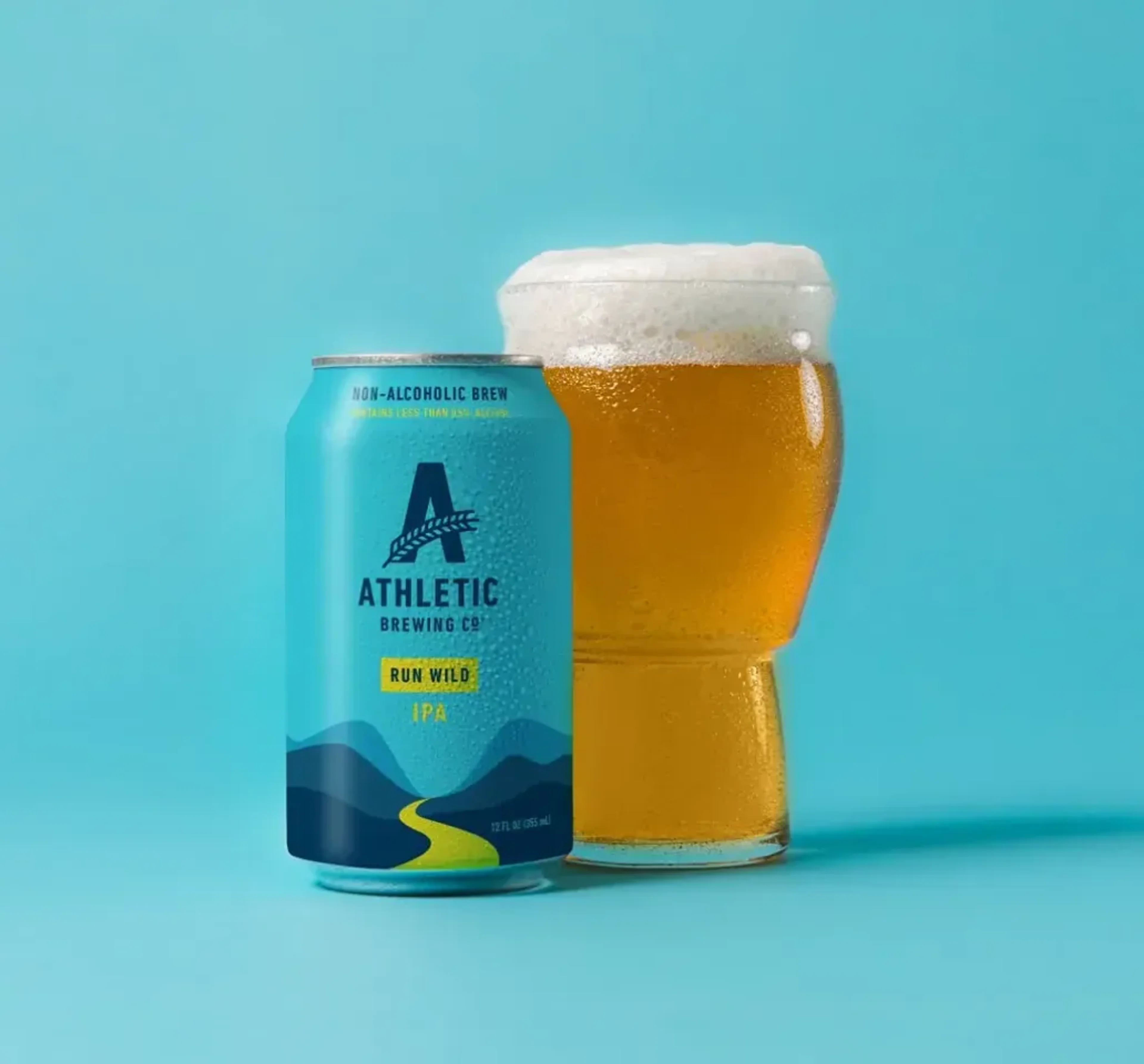 Drinks imagery featuring Run Wild Non-Alcoholic IPA