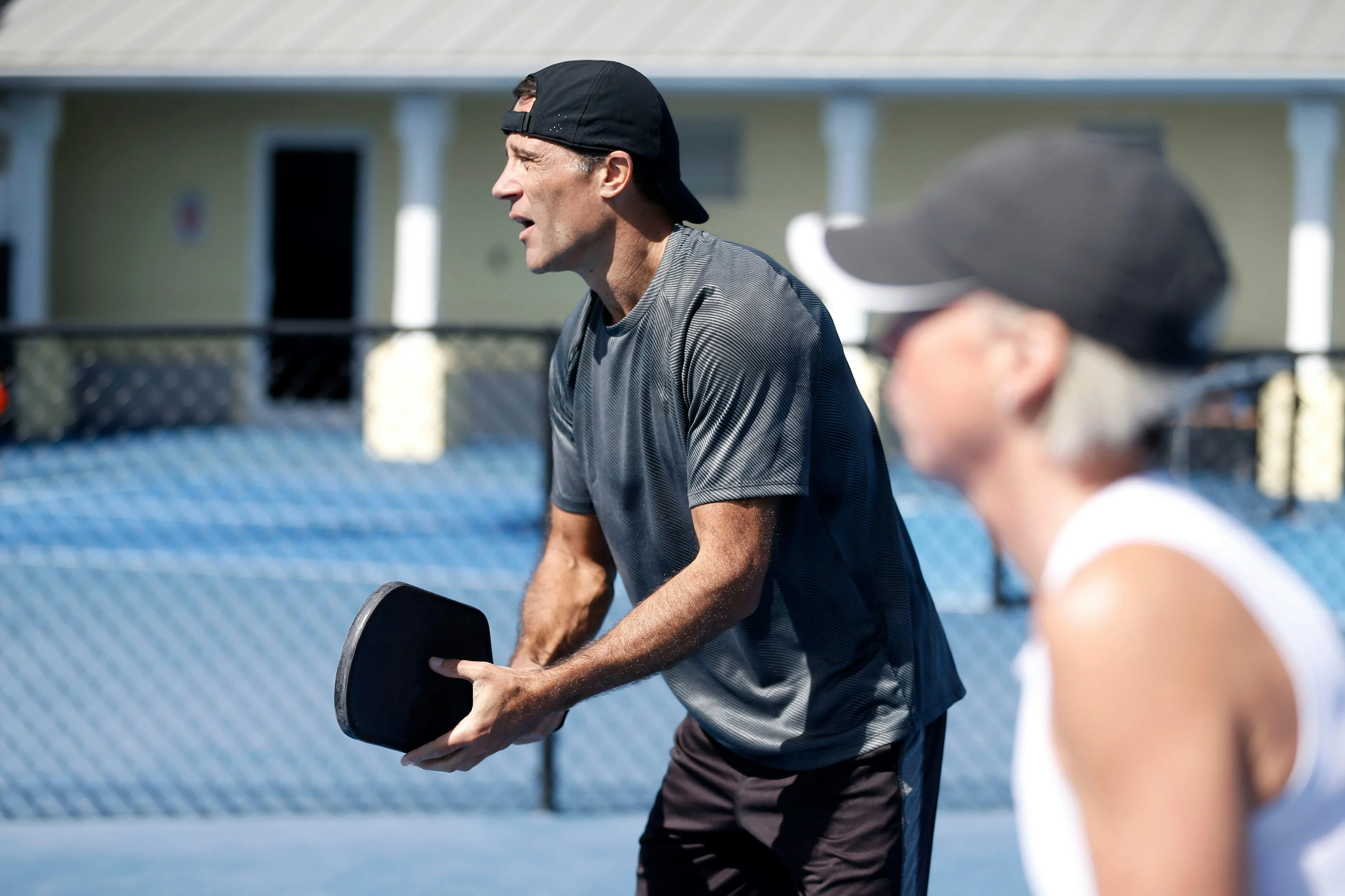 people playing pickleball