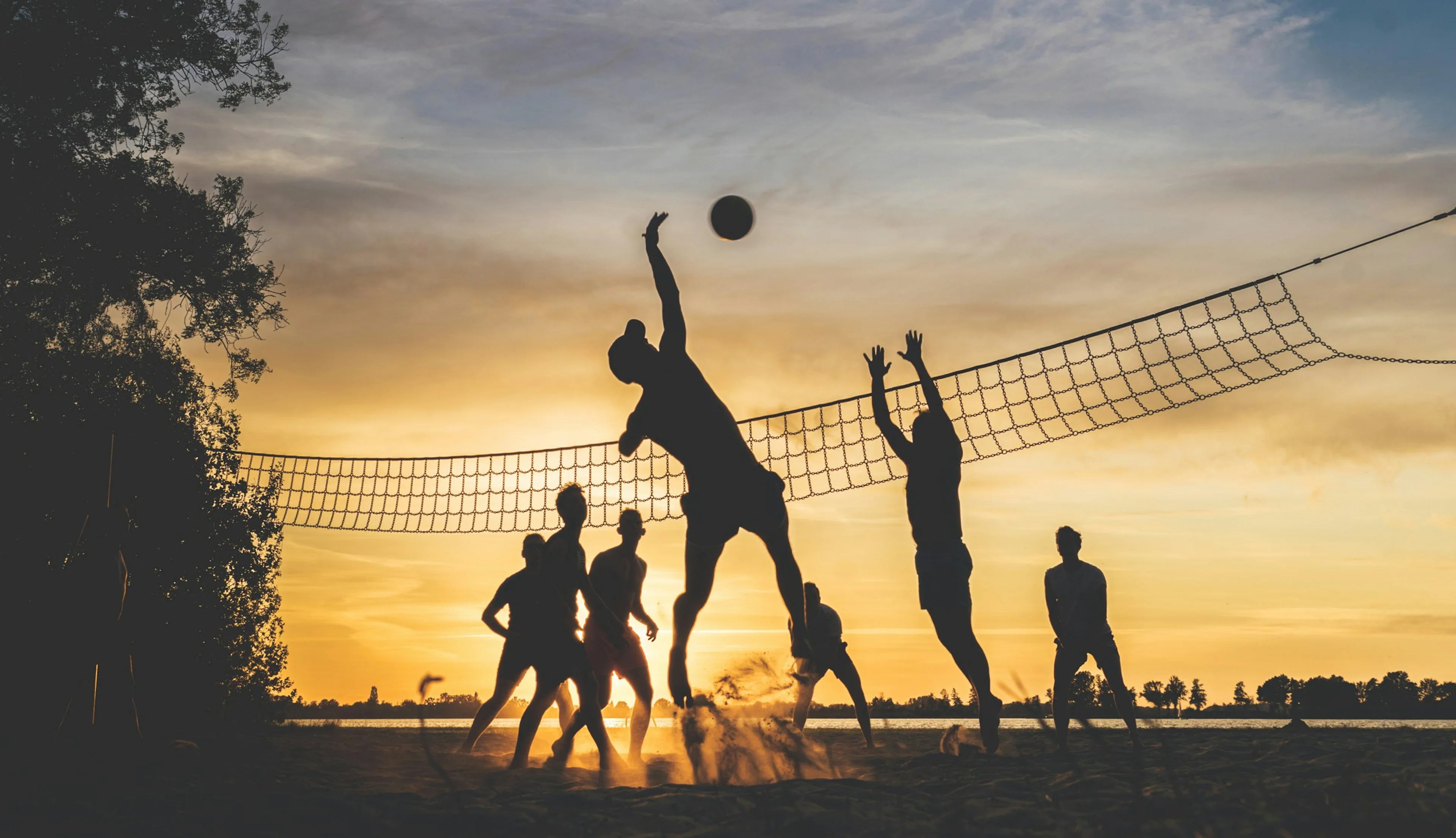 Indoor volleyball net