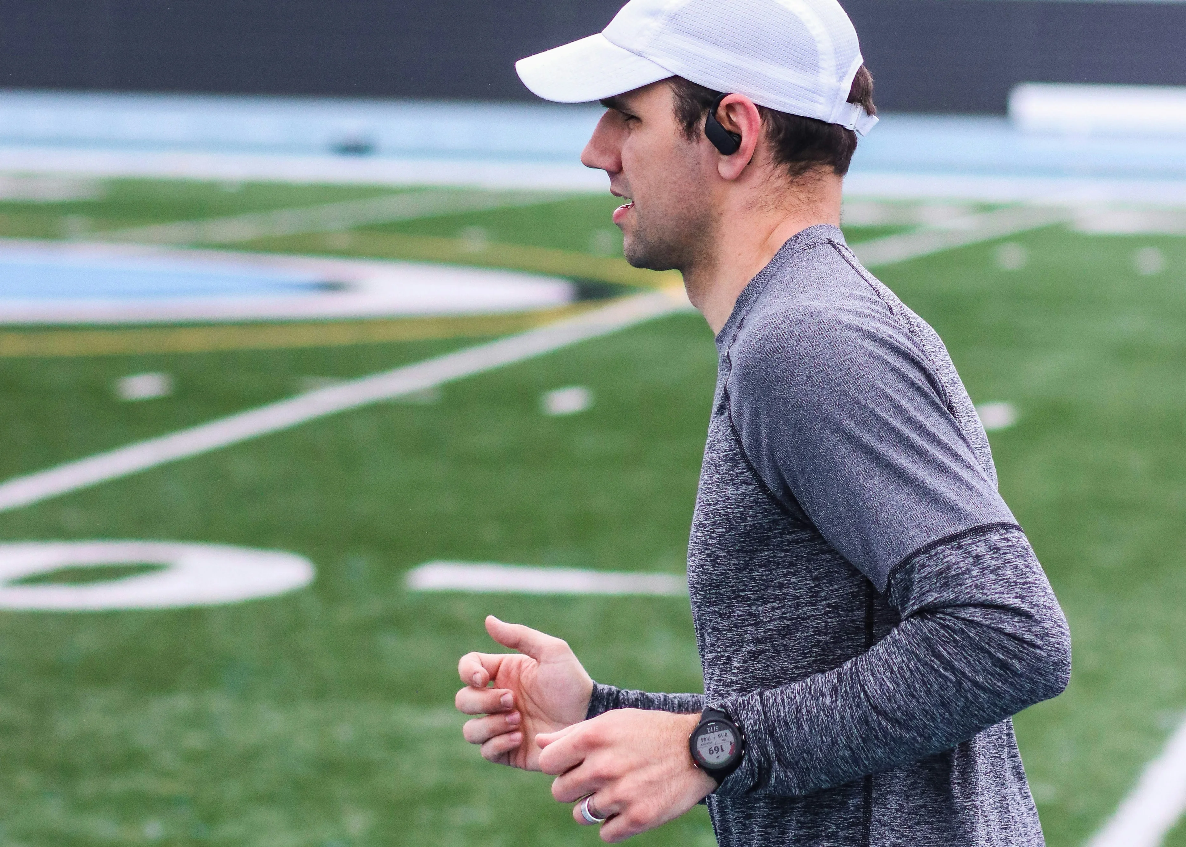 runner wearing a garmin