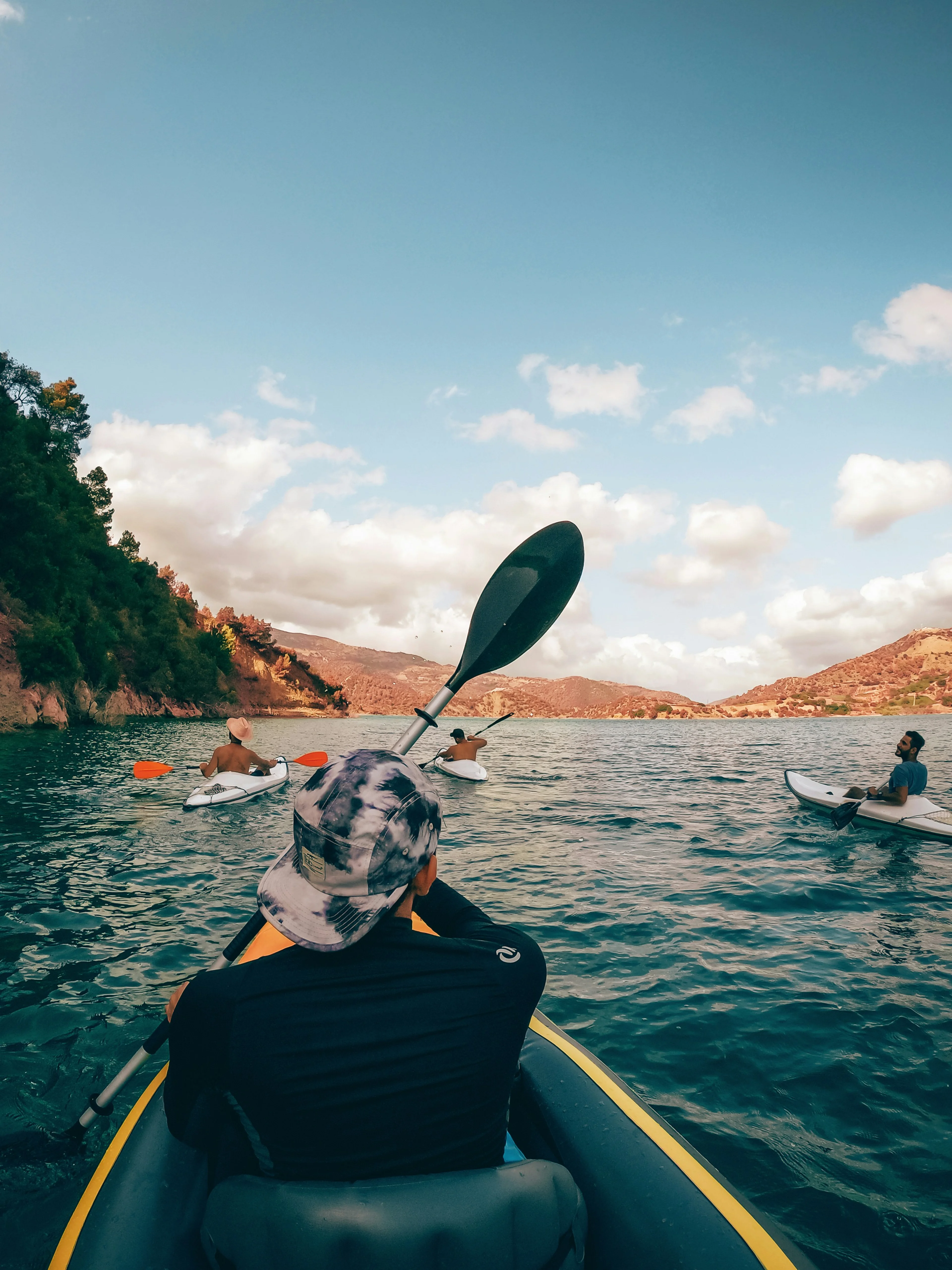 person kayaking