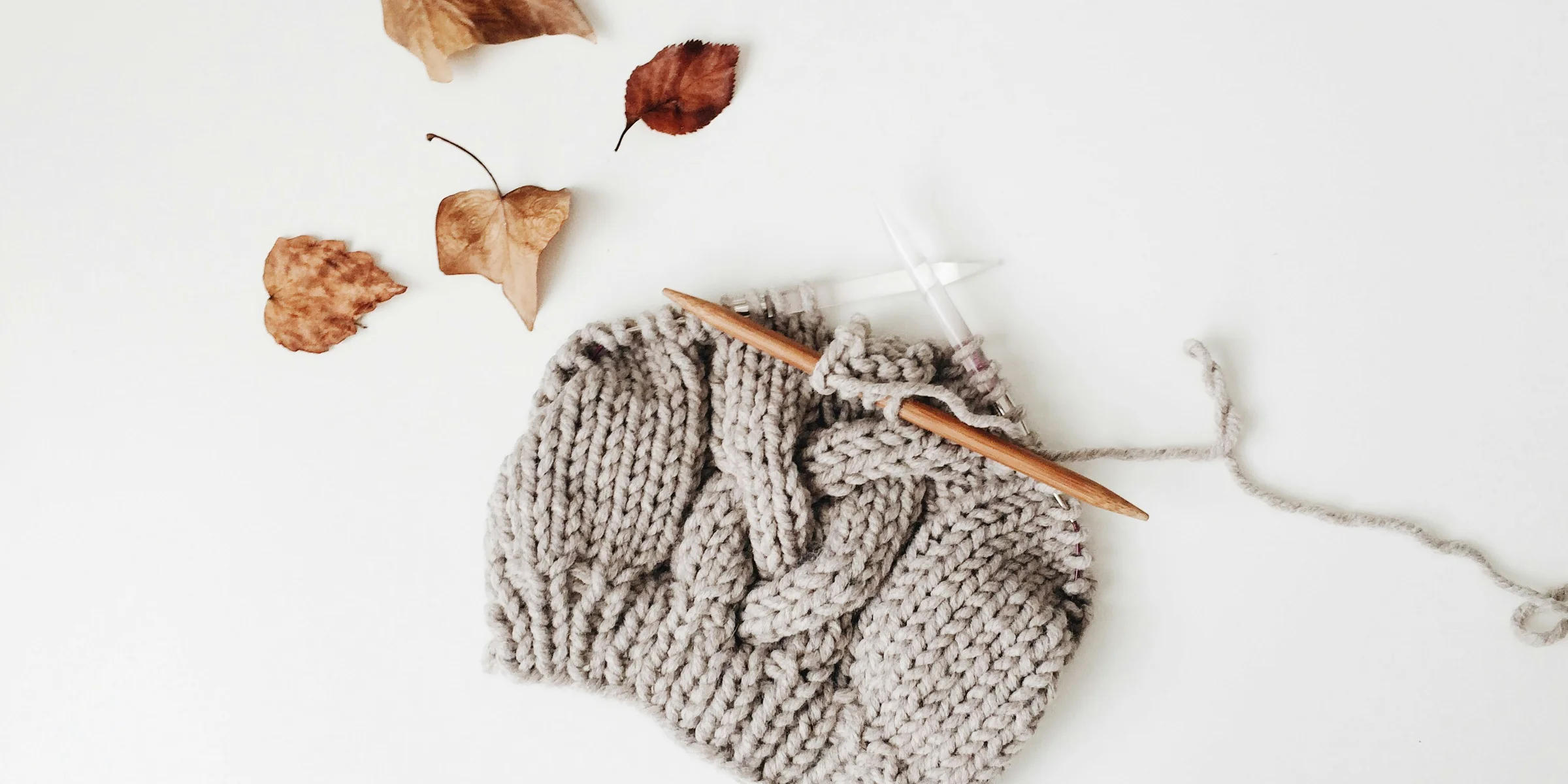 gray knitted beanie hat.