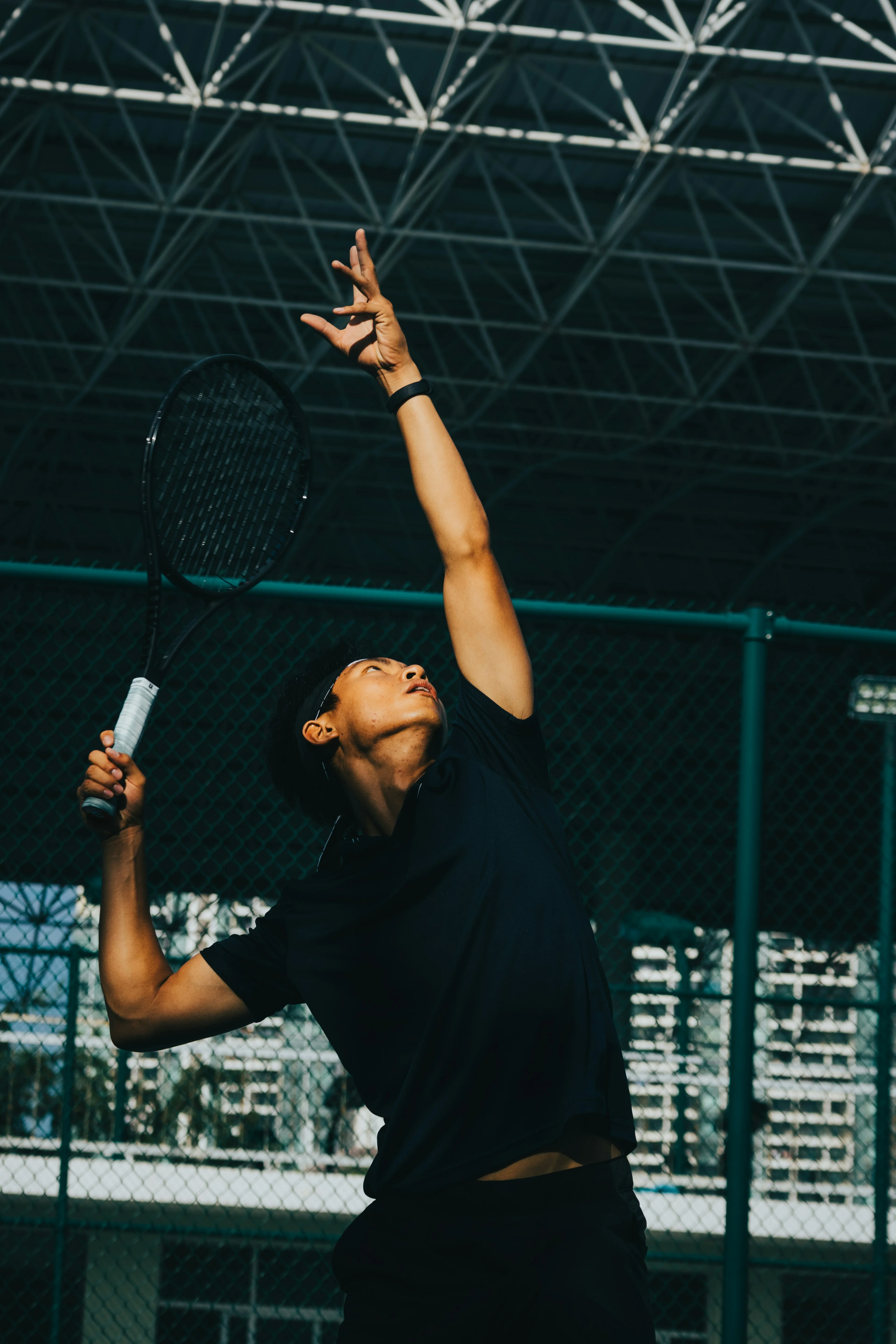 man playing tennis