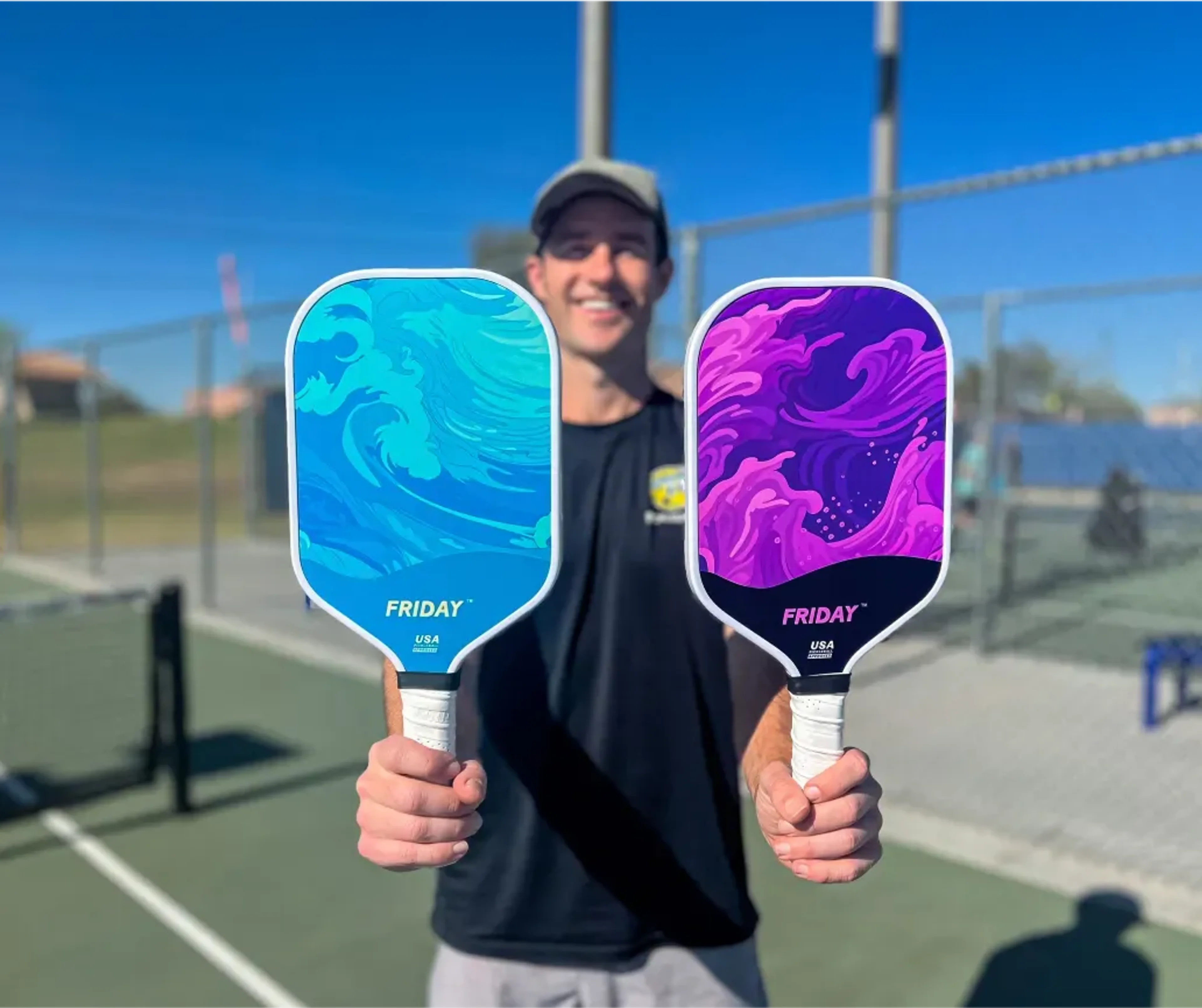 Image of an excited Pickleball On Me gift card recipient. Their thank you note is below.