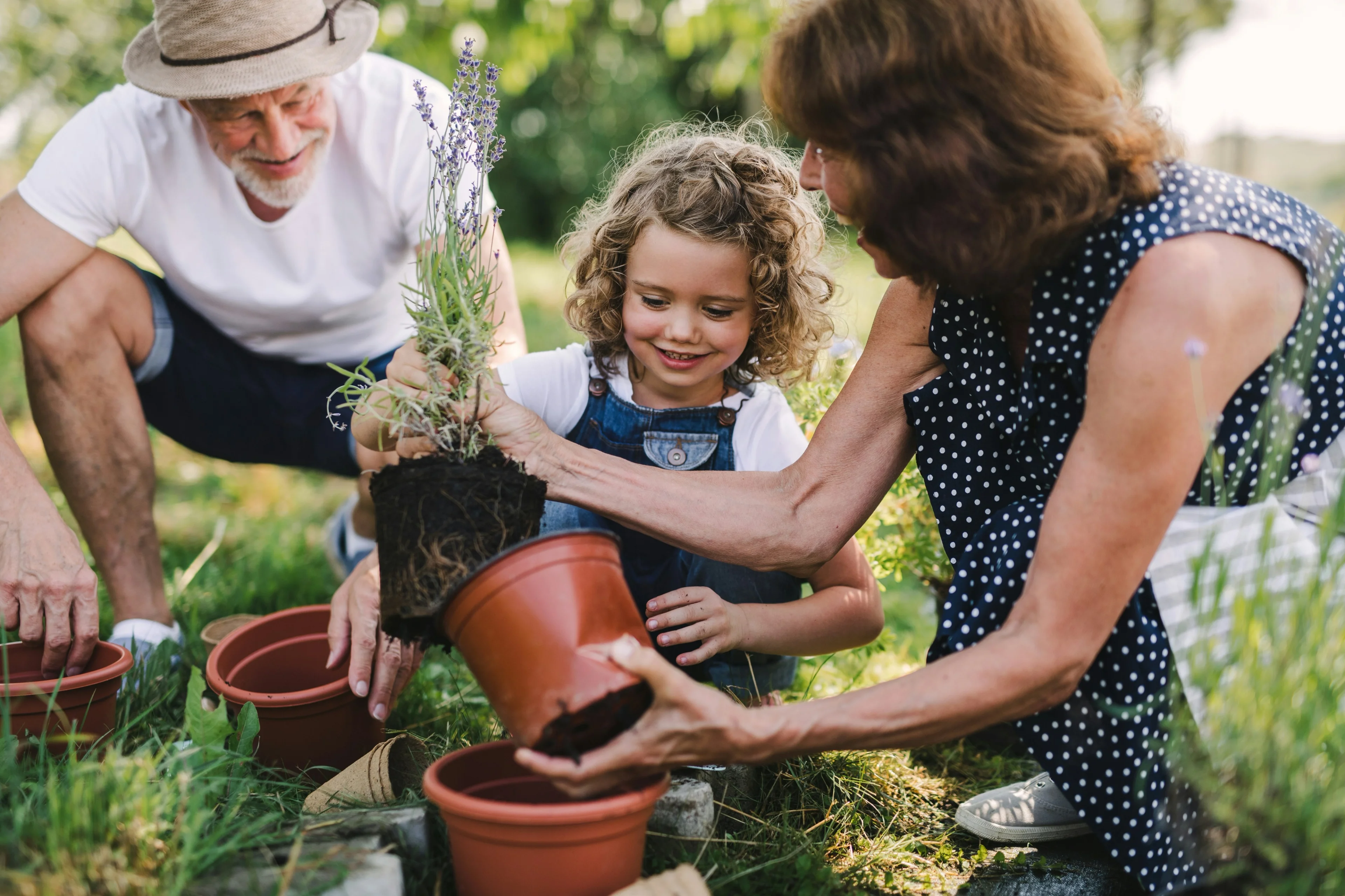happy people gardening
