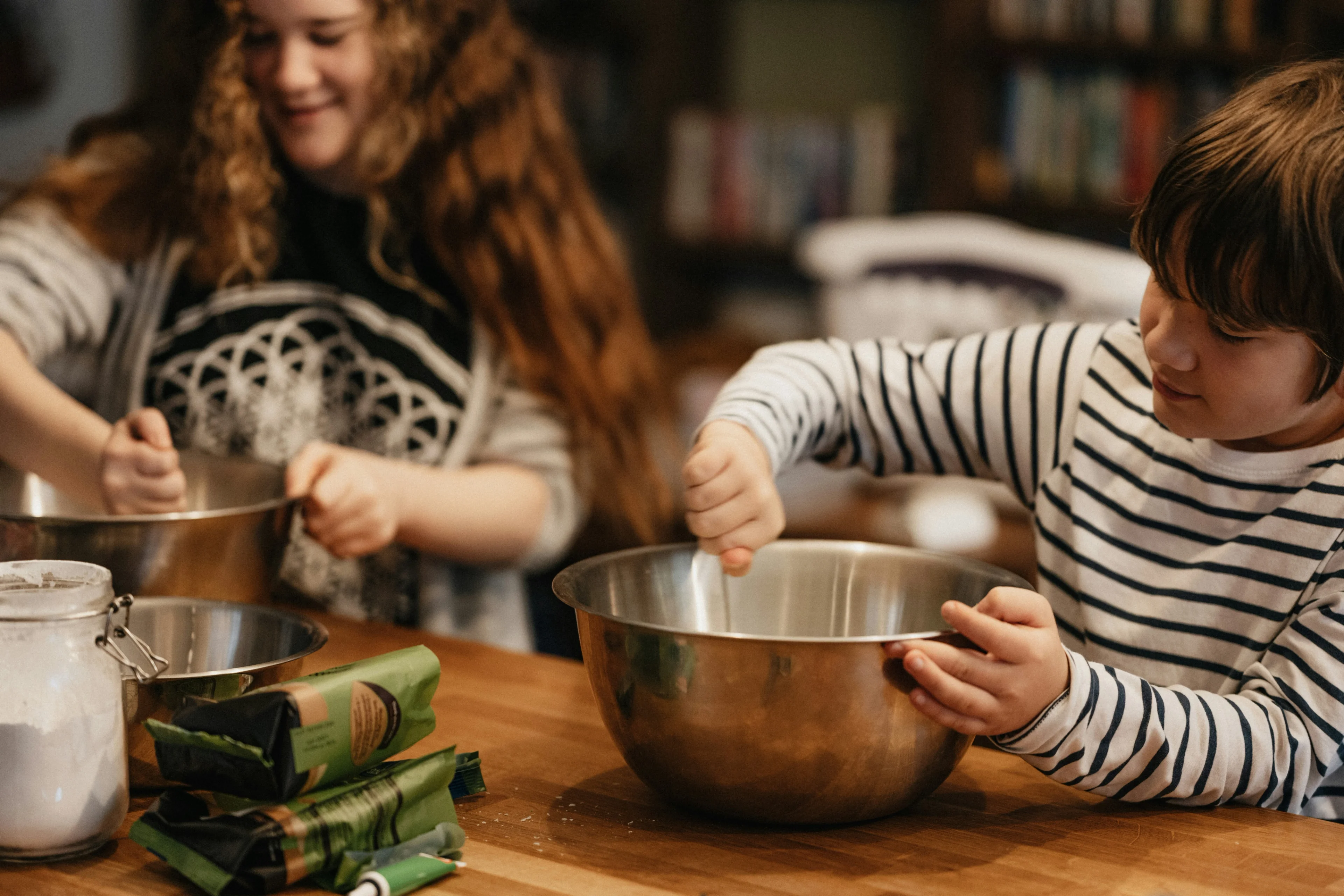 Kitchen baking scene