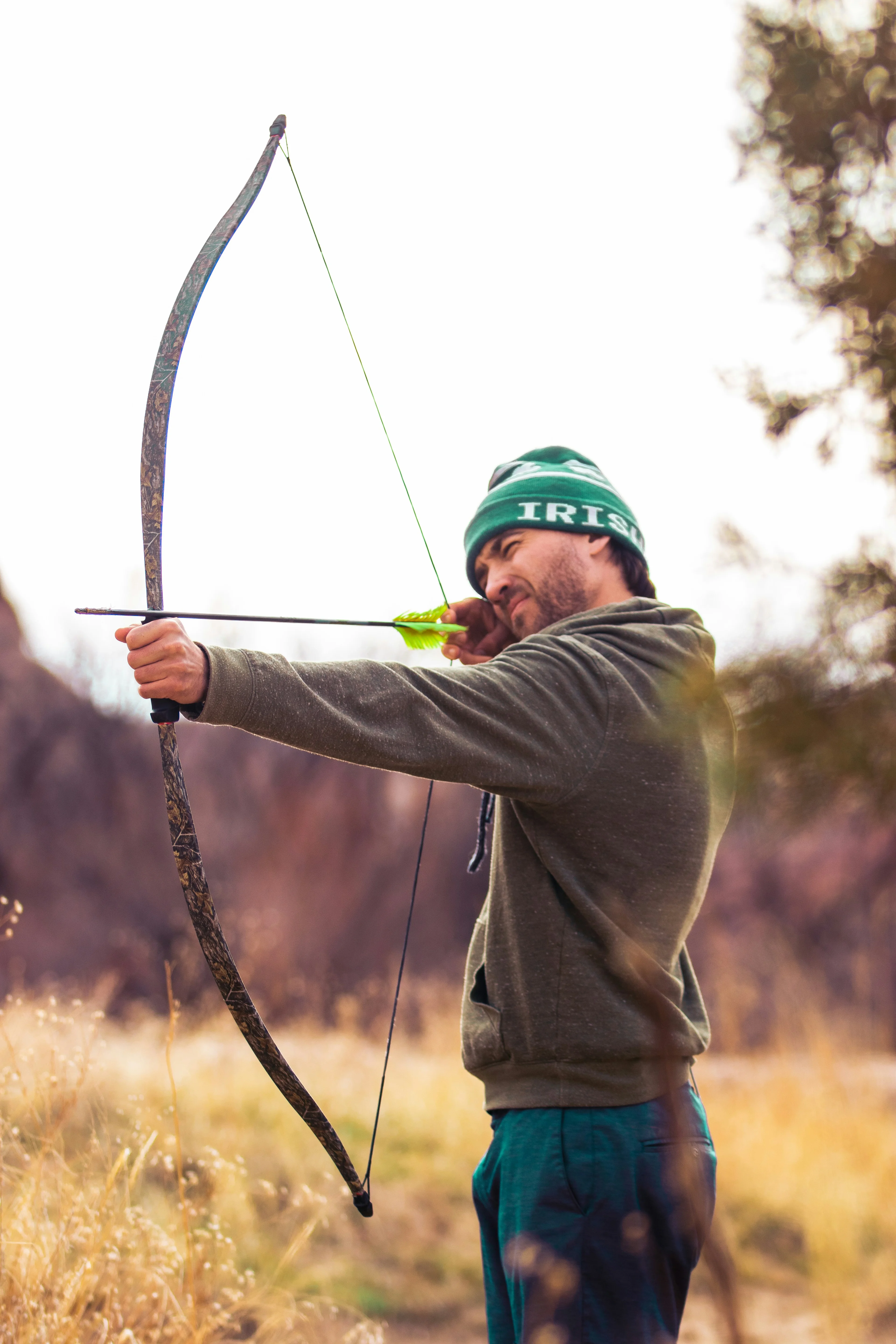 Happy person outdoors