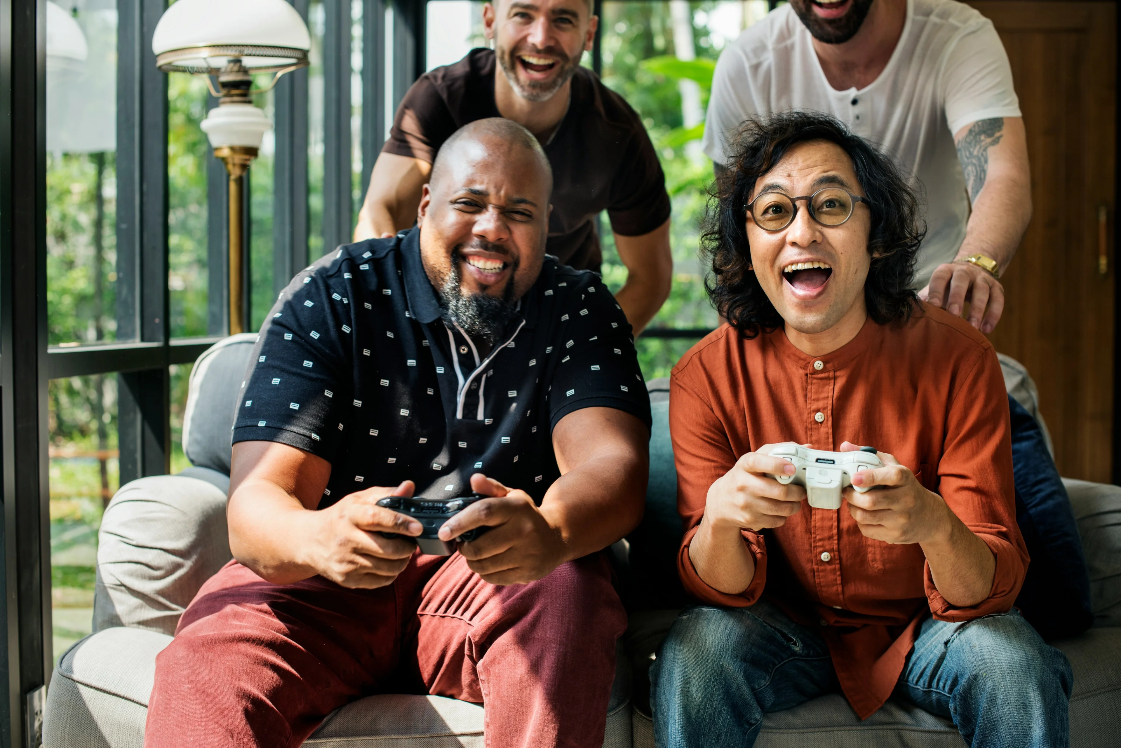 Happy friends gaming
