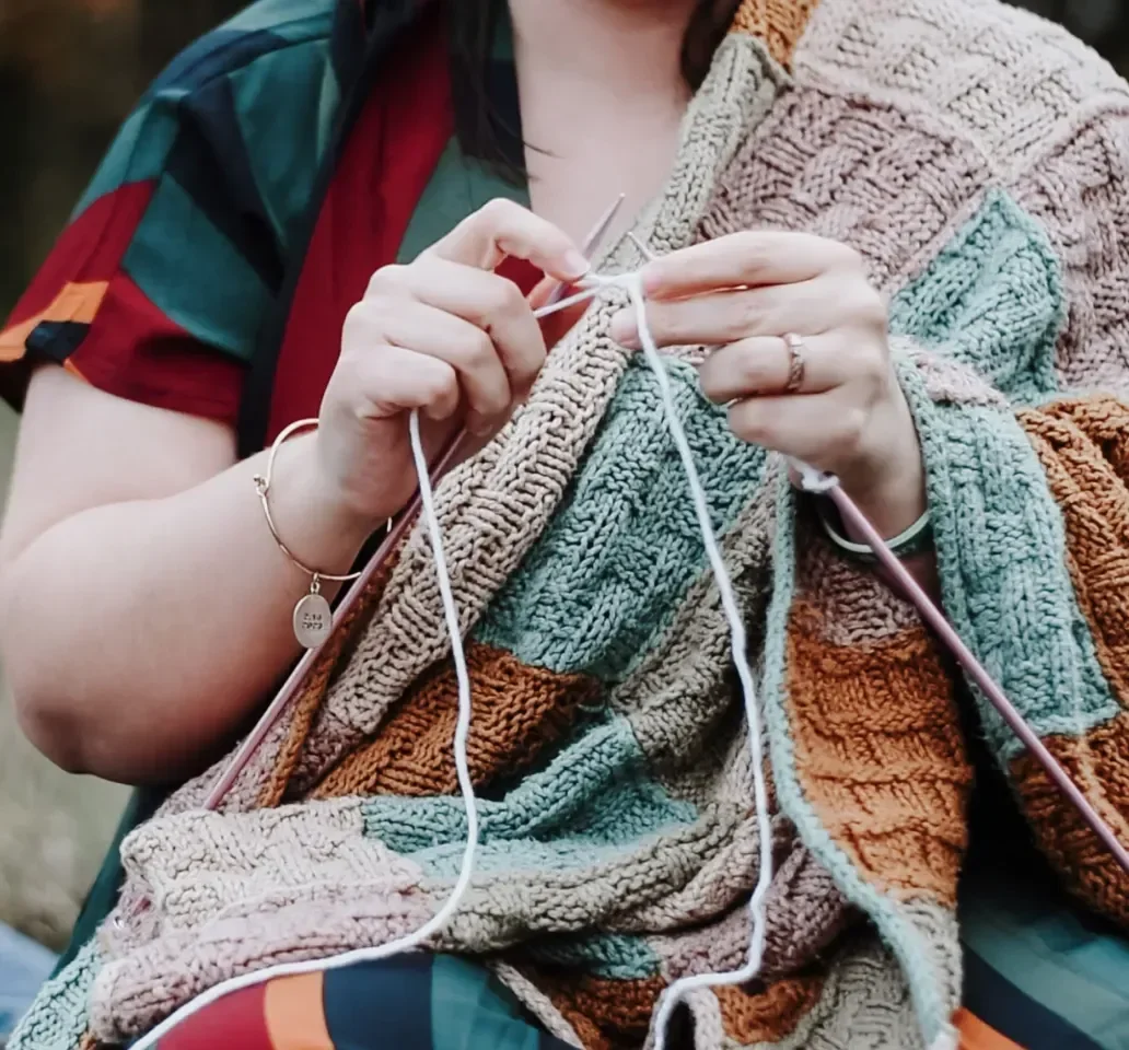 Knitting imagery featuring 11” Plastic Circular Needles