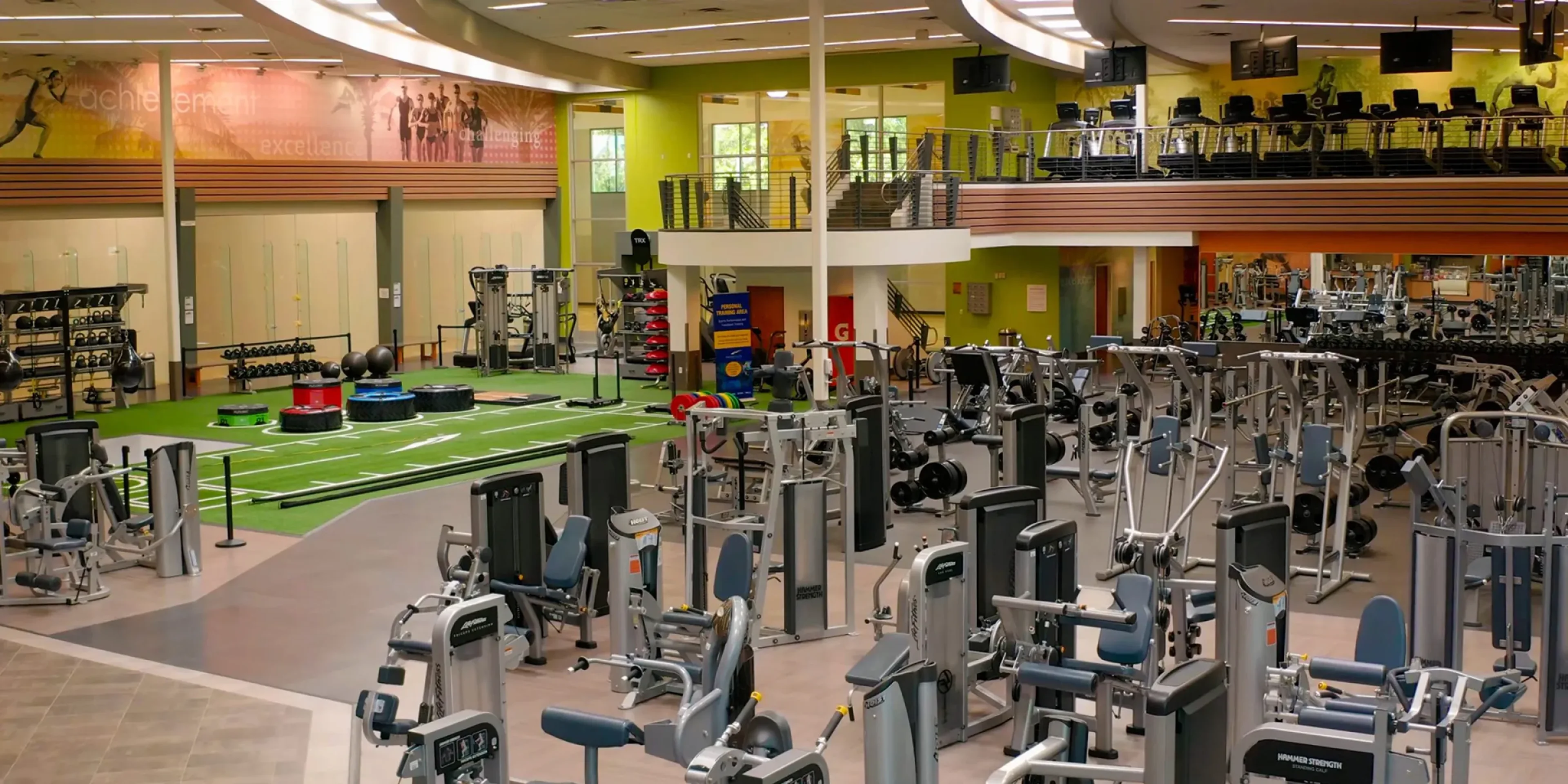 interior of an LA Fitness gym